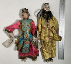 Antique Chinese Opera Doll Puppet Handmade Pair Fine Old Embroidered Fabric 21 