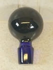 Mid Century Modern Mcm Art Glass Blue Ball Stopper 3 7  Excellent Condition