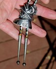 Fabulous Old Vintage Hefty Sterling Silver Spanish Conquistador Bolo Tie