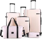 3 5 Piece Luggage Set Expandable Abs pc Hardshell Carry On With Spinner   Tsa