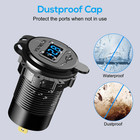 12v-24v Pd qc3 0 Dual Usb Car Fast Charger Power Socket Outlet Led Voltmeter Lot