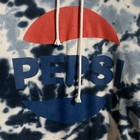 Pepsi Tie-dye Pullover Hoodie Front Logo Blue white red Soda Theme 1x