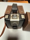Vintage Kodak Brownie Hawkeye Flash Model Box Camera With Original Leather Case