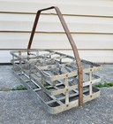 Antique Vintage Metal Motor Oil Bottle Carrier Caddy Gas Station Sign Pump Can
