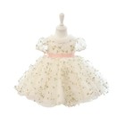 Toddler Girls Dress White Floral Princess Party Wedding Tulle Tutu Dress