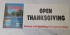 Sr19   vintage Old Style Beer 12 x24  Paper Poster Open Thanksgiving 