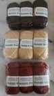 Lot Of 3 Skeins Moda Dea 100  Washable Wool Yarn 166 Yd Each Coffee  Rust  Maize