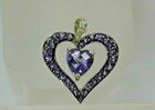 New 2 00 Ct Heart Cut Blue Tanzanite  love Heart  Pendant 14k White Gold Finish