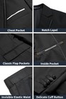Men s Slim Fit 2 Piece Suit One Button Tuxedo Formal Wedding Prom Outfit