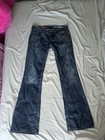 Azzure Women   s Low Rise Bootcut Jeans Slim Fit Dark Wash 5-pocket Baddie Embroid