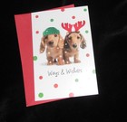 Lot Of 10- Dachshund      Christmas Cards Wiener Dogs New Wags   Wishes Puppies