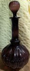 Vintage Empoli Amethyst Plum Genie Bottle Decanter Melon