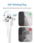 Us Power Strip Surge Protector 6 Ac Outlets 2 Usb Ports   10 Ft Extension Cord