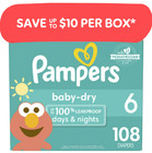 Pampers Baby Dry Baby Diapers Size 6  108 Count