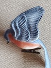 Hallmark 1986 Ornament Bluebird Blue Bird Clip On Hand Painted Porcelain 