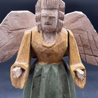 Hand-carved Vintage Guatemalan Folk Art Wooden Guardian Angel Sculpture 9   
