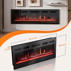 40   Electric Fireplace Heater With Remote Wall Mounted Adjustable Flame Remote