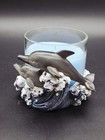 Dolphin Lovers Solid Single Candle Holder W candle- Blue Ocean      Home Decoratio