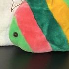 Rare Vintage Rainbow Fish Plush Stuffed Animal Wondertreats Pink Green Hanging