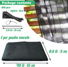 Mosquito Netting 10x50 Ft Patio Mesh Net Cover Screen insect Bird Barrier For Ga