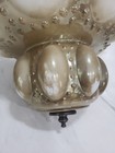 Vintage Mcm Floral Globe Hanging Swag Lamp Gold Cottagecore Victorian Decor