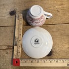 Vintage Churchill Red Willow Rosa Pink Tea Cup And Saucer England