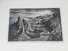 Reginald Neal  1909-1992  American   the Gold Train  Lithograph Signed Pencil