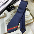 Blue Gucci  Bee Pattern 100  Silk Tie
