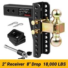 Xpe Adjustable Trailer Hitch Ball Mount  2-inch Receiver  8-inch Drop Rise Used