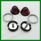 Watermelon Glass Flush Mount  1156 Incandescent Kit Semi Trucks Red -set Of 2