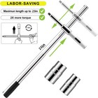 23  Universal Extended Lug Wrench 4 Way Tire Iron Nut Wrench Set With Sockets