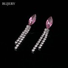 Blijery Fashion Pink Crystal  Jewelry Sets For Women