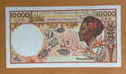 French Pacific Territories Polynesia Nd 1985 10000 Francs Nice Au Note