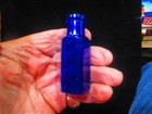 Brewster s Medicated Electricity Cobalt Bottle Quack Medicine Holly Mich  Vtg