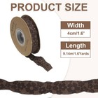 1 Inch X 10 Yards Embossed Floral Ribbon Gifts Wrap For Wedding Decor Brown 