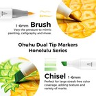 Ohuhu Alcohol Markers 216-color Double Tipped Brush   Chisel- Refillable Markers