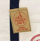 Trader Joe   s Bag Canvas Reusable Heavy Cotton Basic Style Shopping Navy Large