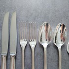 Christofle Perles Table Knife Fork Spoon 10pcs Flatware Silverplated Excellent