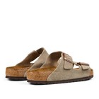 New Birkenstock Arizona Suede Leather Taupe Soft Footbed Unisex Sandals Eu 37-45