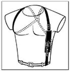 M48 Tactical Combat Double Edge Boot Knife With Shoulder Harness   Sheath
