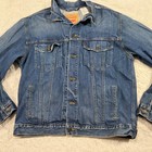 Vintage Levi s Denim Jean Jacket Mens Xl Blue Relaxed Trucker Red Tab 70507 M8
