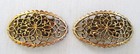 4 Pairs Of Shoe Clips Gold And Silver Tone Vintage Musi