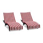 California Cabana Chaise Lounge Chair Towels  pack Of 2  Fitted Pocket  30x85