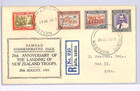 Western Samoa 1939 Fdc Anniversary New Zealand Control Set First Day Cover Xw201