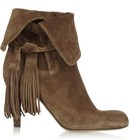 New Chloe Tassel-trimmed Brown Suede Ankle Boots  size 40 5       Msrp  1 150 00