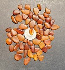 60 Genuine Surf-tumbled Amber-orange Seaglass  true  Gems Grade-a Amazing Color 