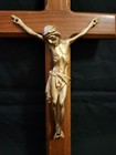 Vintage Wooden Crucifix Inri Jesus Catholic Cross Wall Mount Hanging 12 5 h