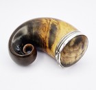 Georgian Scottish Solid Silver Mounted Rams Horn Snuff Mull C1820