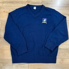 Ted Lasso Sweater Unisex Xl Blue Vneck Afc Richmond Logo Ribbed Neckline