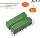 Sharpal 208h Polishing Compound Fine Green Buffing 2-pack  Total 4 Oz  